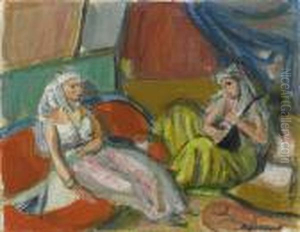 Odalisken. Oil Painting by Maurice Barraud