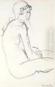 A Nude, Seated A Nude, Seated
