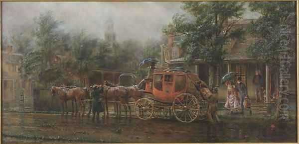 A Stormy Morning Oil Painting by Edward Lamson Henry