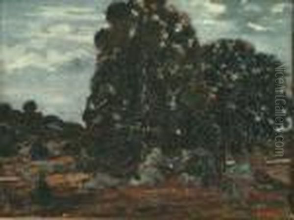  Les Deux Chenes, Gorges De L'apremont  Oil Painting by Antoine-louis Barye