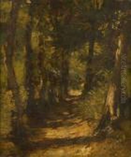 Sous-bois Oil Painting by Alfred Bastien
