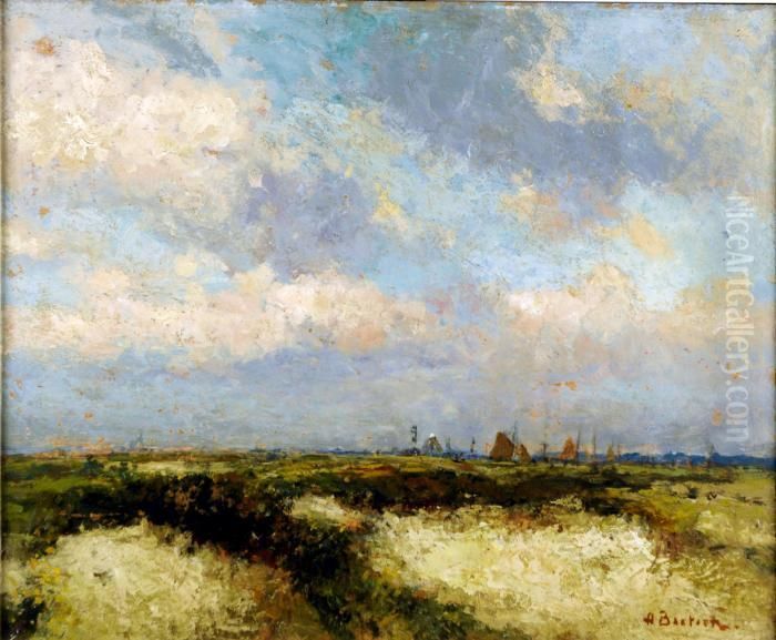 Paysage Des Polders Oil Painting by Alfred Bastien