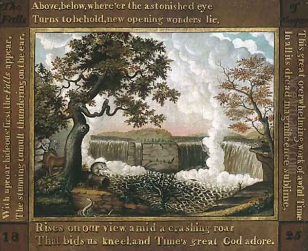 The Falls of Niagara Oil Painting by Edward Hicks