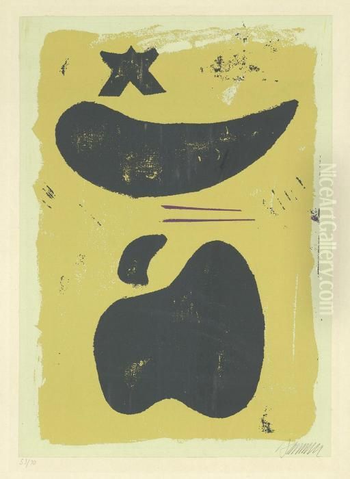 Ideogramm Oil Painting by Willi Baumeister