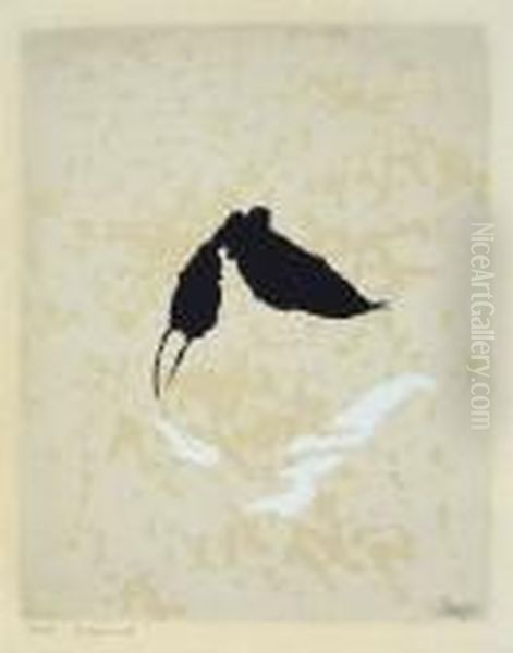 Tanzerin Mit Reflexion Oil Painting by Willi Baumeister