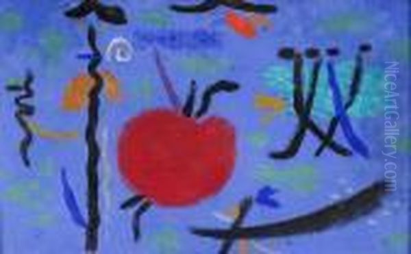 Composition Oil Painting by Willi Baumeister