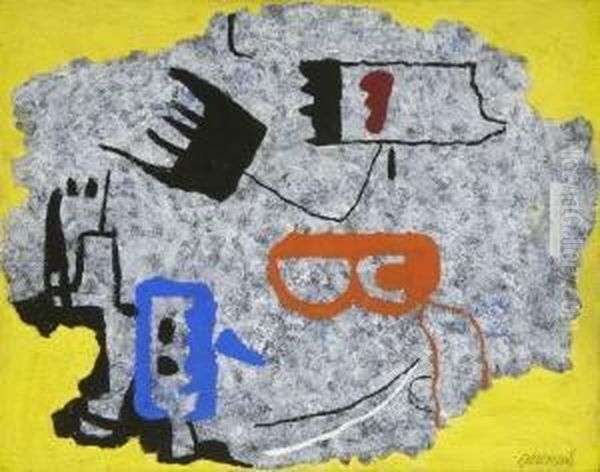 Euphor I. 1955 Oil Painting by Willi Baumeister