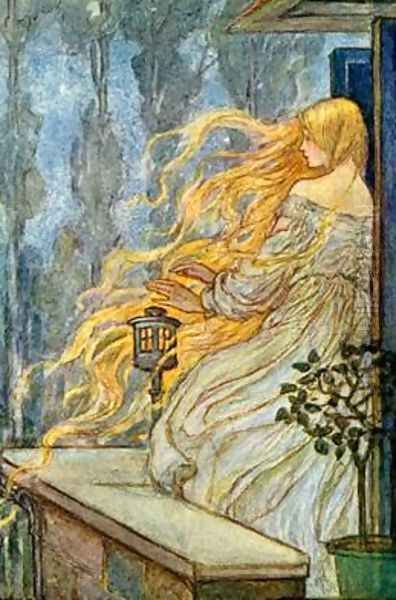 Rapunzel Oil Painting by Emma Florence Harrison