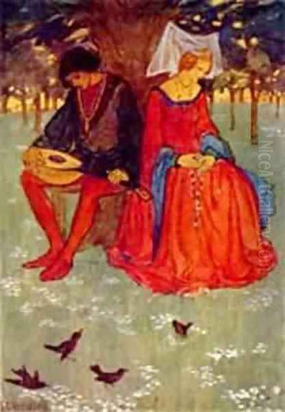An End Circa 1910 Oil Painting by Emma Florence Harrison