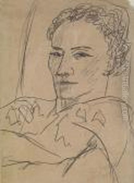 Madame Pomaret I Oil Painting by Max Beckmann