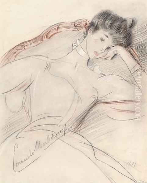 The Duchess of Marlborough Oil Painting by Paul Cesar Helleu