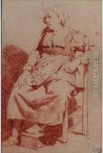 A Seated Woman Oil Painting by Cornelis (Pietersz.) Bega