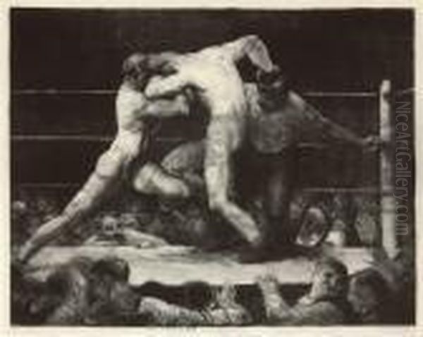 A Stag At Sharkey's Oil Painting by George Wesley Bellows