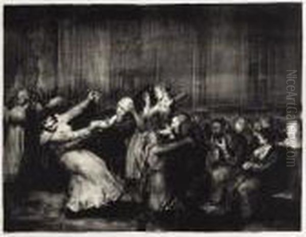 Dance In A Madhouse Oil Painting by George Wesley Bellows