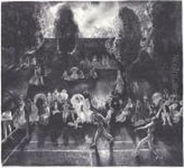 Tennis (m. 71) Oil Painting by George Wesley Bellows