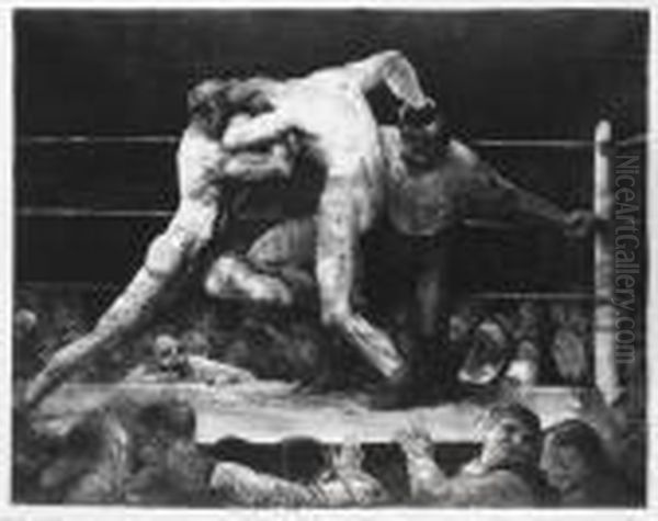 A Stag At Sharkey's Oil Painting by George Wesley Bellows