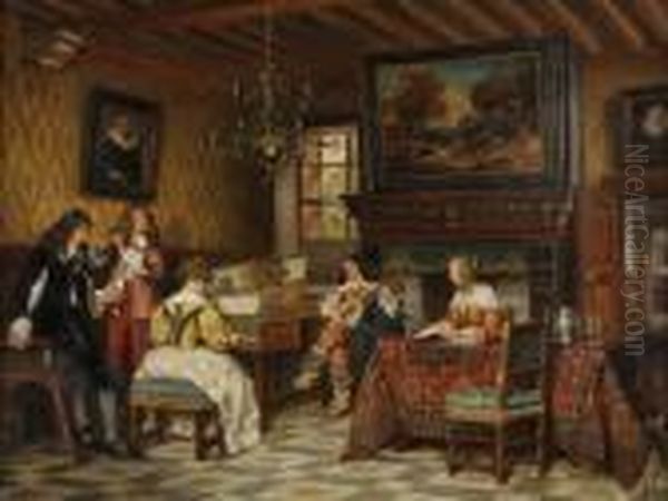 Impromptu Oil Painting by Frank Moss Bennett