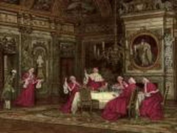 The Guest Of Honour Oil Painting by Frank Moss Bennett
