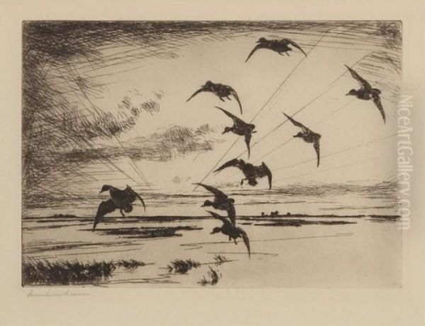 Dawn Oil Painting by Frank Weston Benson