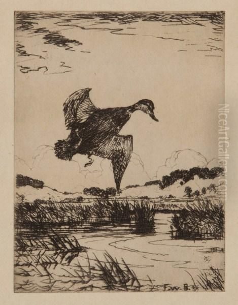 Plate For Quincy A. Shaw Jr Oil Painting by Frank Weston Benson
