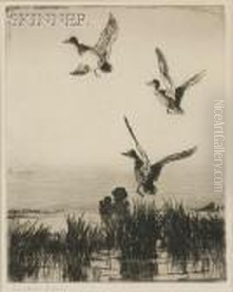 Towering Widgeon Oil Painting by Frank Weston Benson