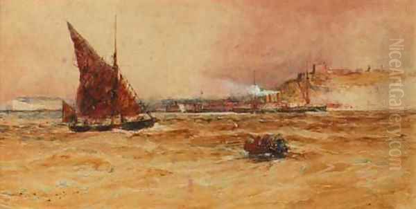 Off Dover Oil Painting by Thomas Bush Hardy