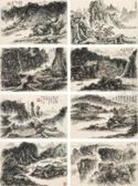 Landscapes Oil Painting by Huang Binhong