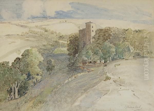 Old Castle Near Selkirk, Scotland Oil Painting by Samuel John Lamorna Birch