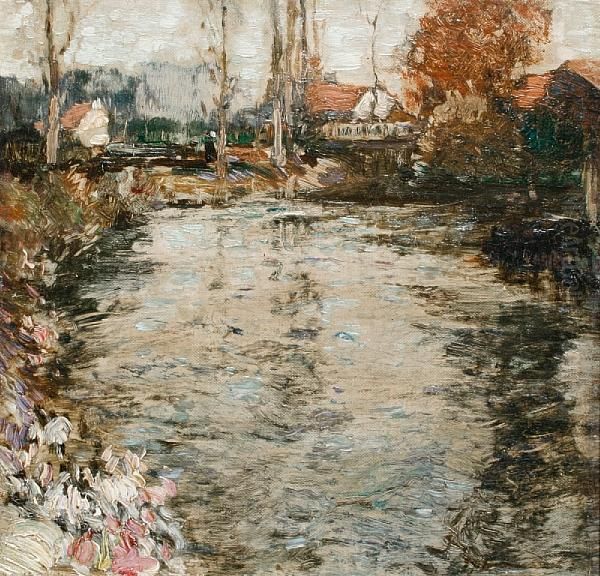 River View Oil Painting by Samuel John Lamorna Birch