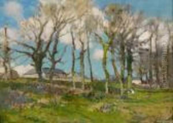 Boleigh Farm Near Lamorna Oil Painting by Samuel John Lamorna Birch