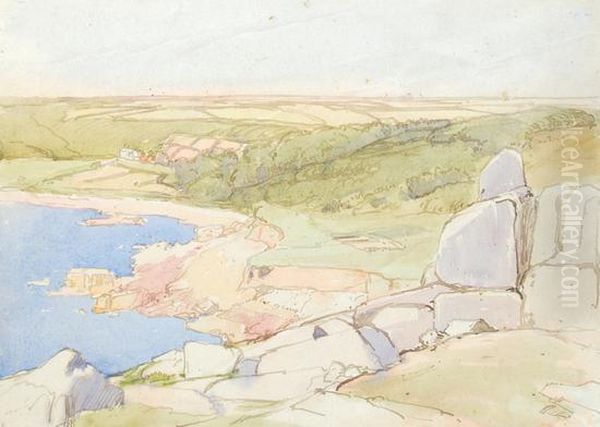 Lamorna Cove Oil Painting by Samuel John Lamorna Birch