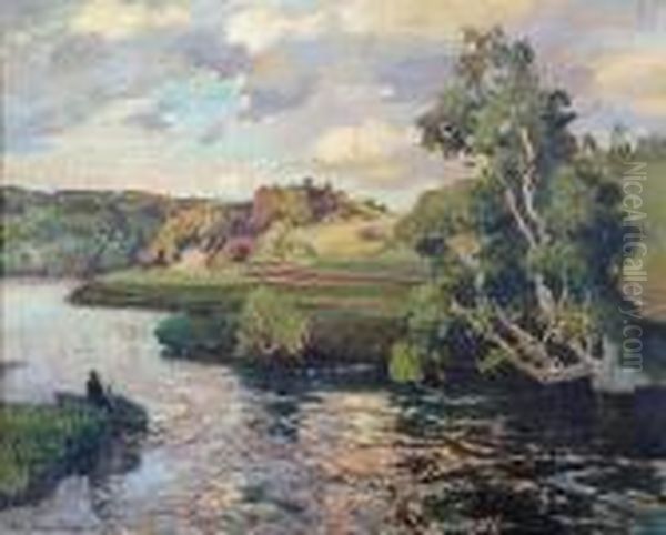 The Crook Of The Lune Oil Painting by Samuel John Lamorna Birch