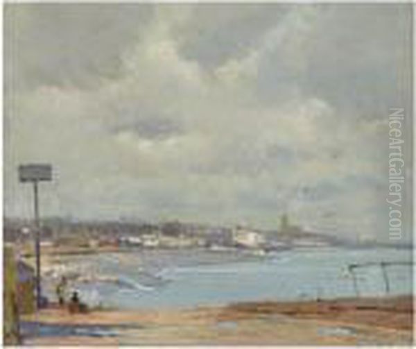 Penzance From Newlyn Oil Painting by Samuel John Lamorna Birch