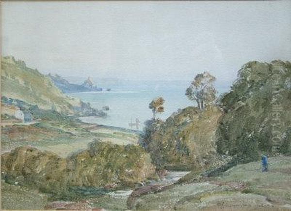 The Coast Near Lamorna. Oil Painting by Samuel John Lamorna Birch