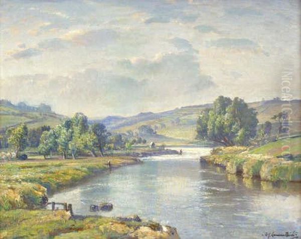 The River Oil Painting by Samuel John Lamorna Birch