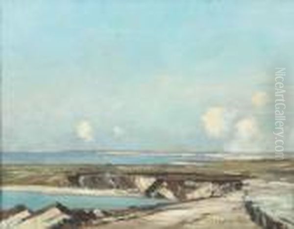 Ra, Rws , 'coast Line', Signed Oil On Canva, 36x46cm Oil Painting by Samuel John Lamorna Birch