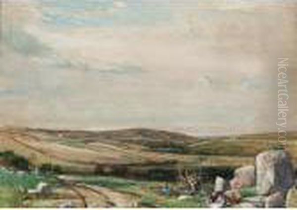 Cornwall Oil Painting by Samuel John Lamorna Birch