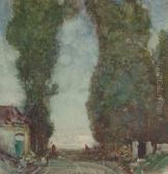 Path Through The Ruins Oil Painting by Samuel John Lamorna Birch