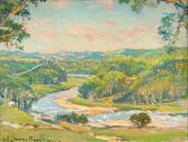 Tweedsfair River Oil Painting by Samuel John Lamorna Birch