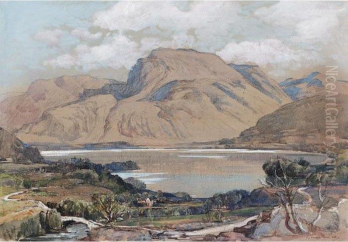 Ben Nevis From Near Corpach Oil Painting by Samuel John Lamorna Birch