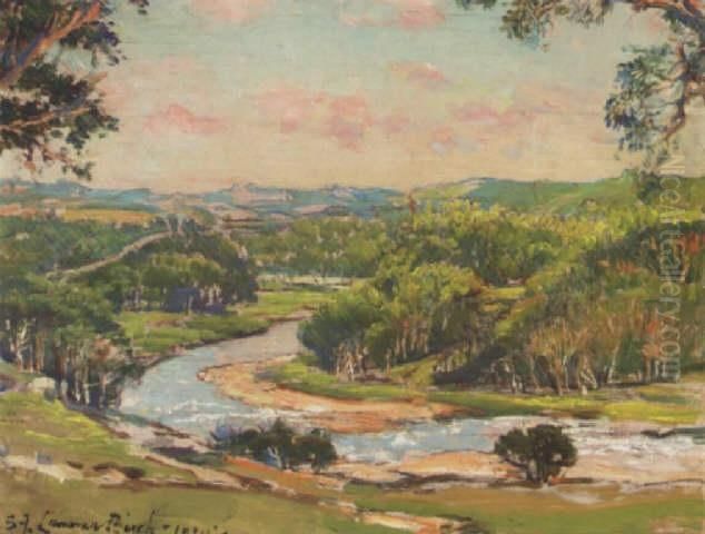 Tweed's Fair River At Peebles Oil Painting by Samuel John Lamorna Birch