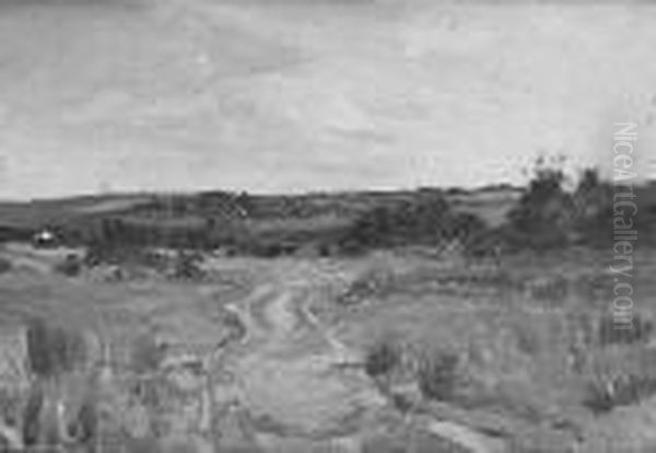 Landscape Above Lamorna Cove, Cornwall Oil Painting by Samuel John Lamorna Birch