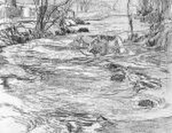 Eddies In The Stream Oil Painting by Samuel John Lamorna Birch