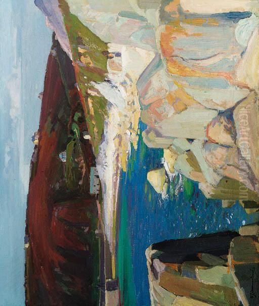 The Rocks At Carn Dhu, Lamorna Cove Oil Painting by Samuel John Lamorna Birch