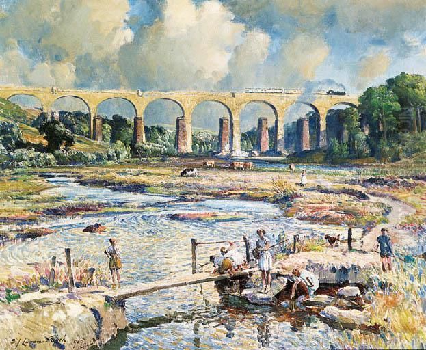 'the Holiday', Deveron Valley, Rothiemay, Aberdeenshire Oil Painting by Samuel John Lamorna Birch
