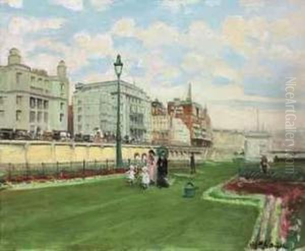 Brighton Oil Painting by Jacques-Emile Blanche