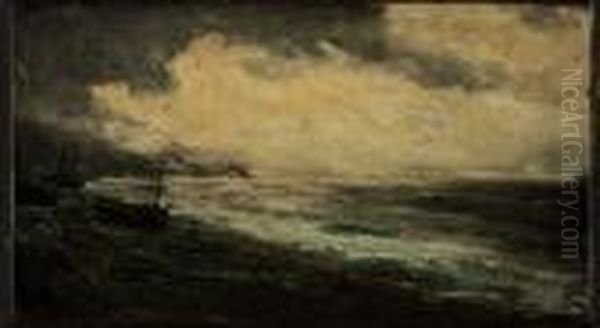 Marina Ligure Oil Painting by Giacinto Bo