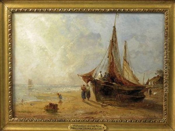 Inscribed On Torn Label Verso Oil Painting by William Joseph Caesar Julius Bond