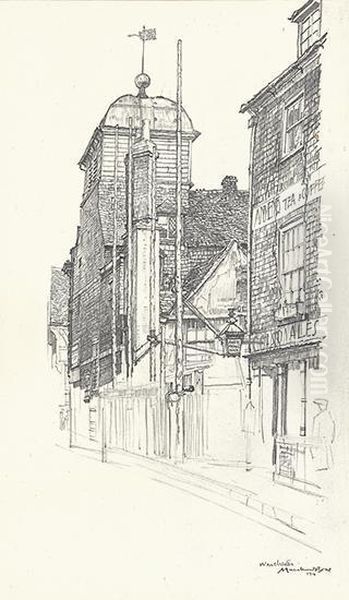Winchester. Oil Painting by Muirhead Bone