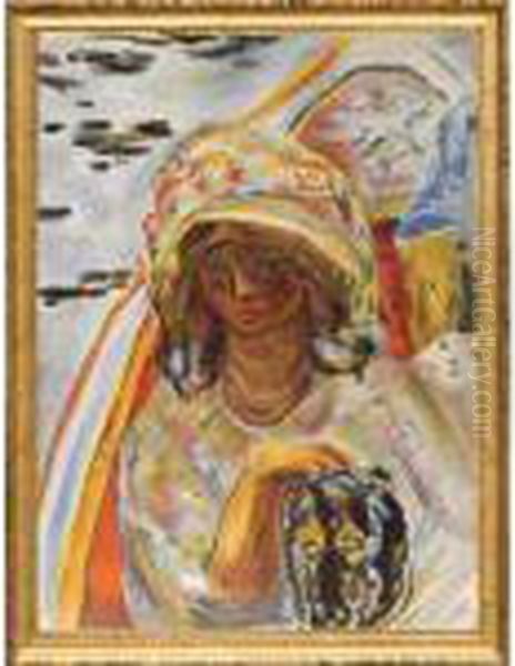 Jeune Fille Dans Une Barque From Verve Vol. Ii Magazine No. 5/6 Oil Painting by Pierre Bonnard